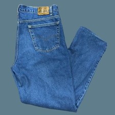 Levi's 545 Vintage 2001 Loose Fit Denim Blue Hemmed Jeans Men's Size 42 x 34