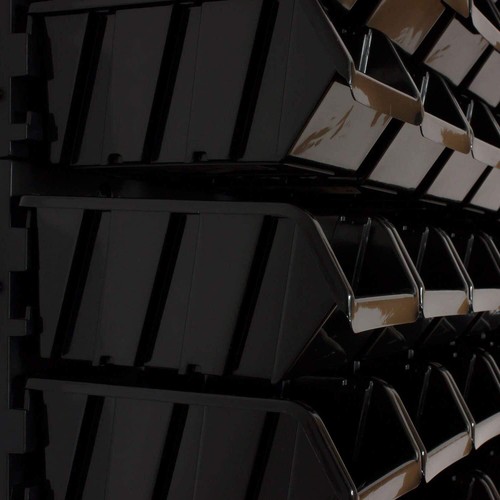 Wall Mounted Storage for Tools, Nails and Screws 63 Black Containers with Boards - Picture 5 of 5