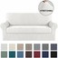 stretch sofa slipcover 2 piece sofa cover with separate (x-large|off white)