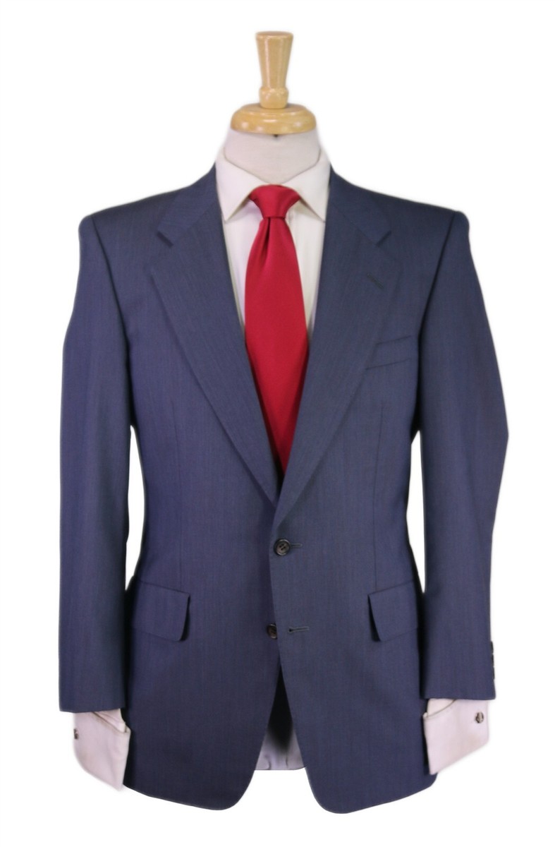 Chester Barrie Savile Row Hand Tailored Solid Blue-Gray 2