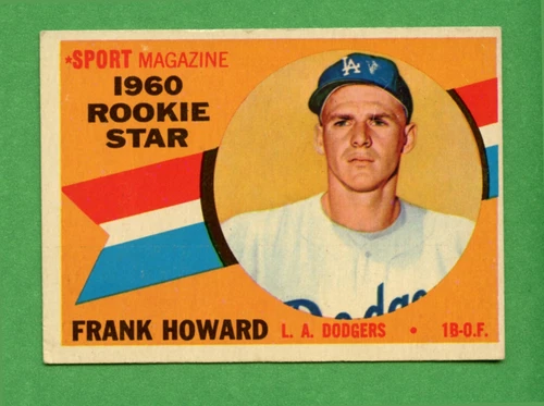 1960 Topps #132 Frank Howard Rookie RC EX/EX-MINT VERY NICE Dodgers