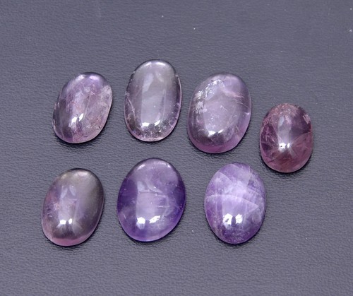 84,35 CTS Ametista Naturale Pizzo Agata Ovale Cabochon Gemma Sciolta - Lotto 7 Pezzi - Foto 3 di 8