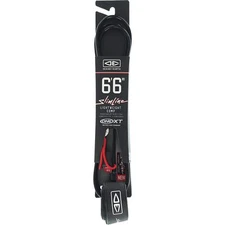 Ocean and Earth Slimline Lightweight Comp One-XT Surfboard Leash - 6' 6" Black