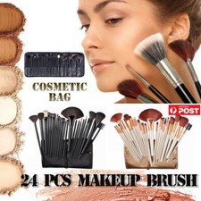 24Pcs Professional Makeup Brush Kit Set Cosmetic Make Up Beauty Brushes Bag AU