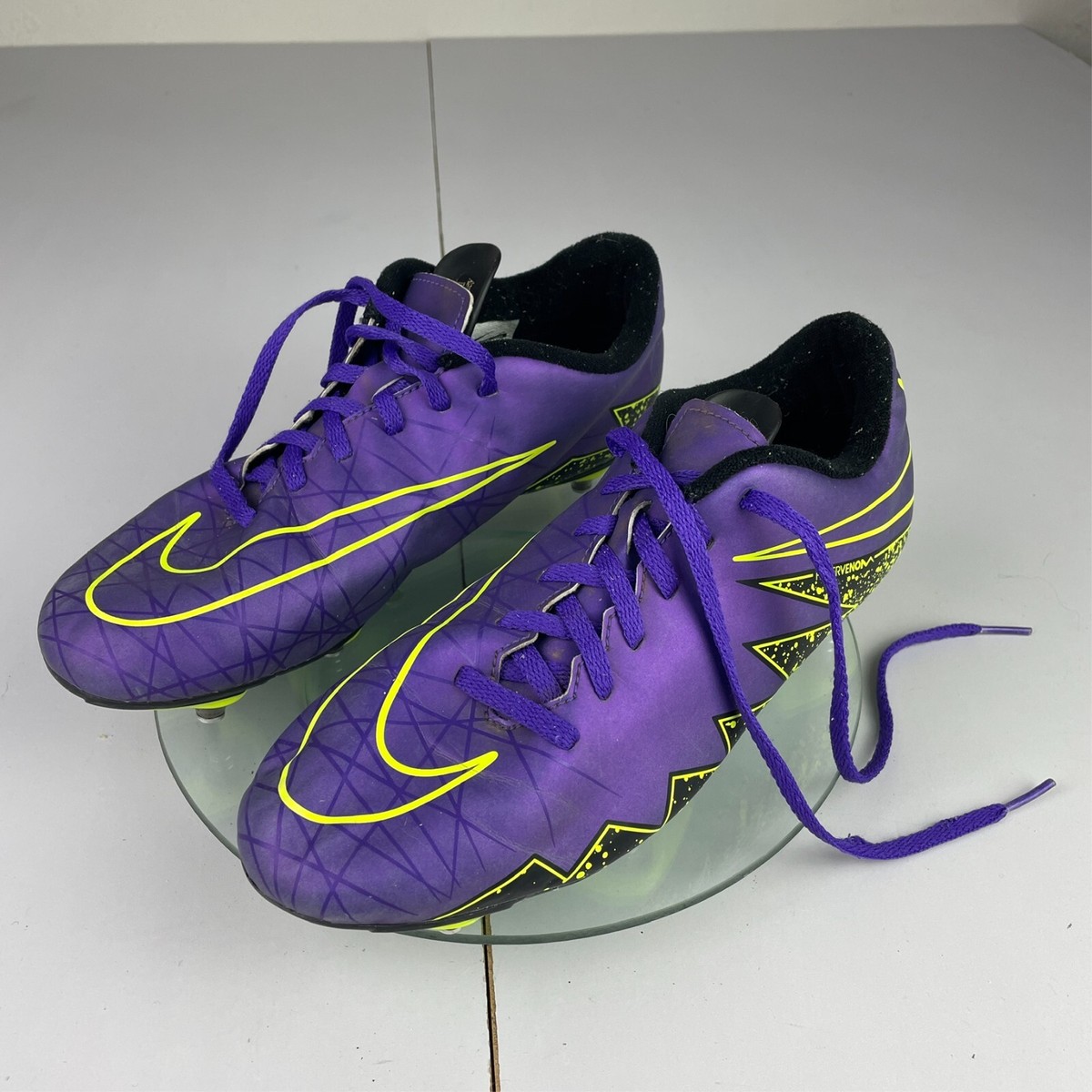 Nike Hypervenom Football Boots Purple Boys Studs UK