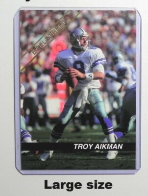 rare troy aikman cards HOF'er 1992 Team NFL Football Star Playing Card Troy Aikman 1989 Topps Traded