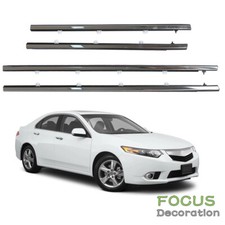 For Acura Tsx 2009-2014 4pcs Car Outside Window Moulding Weatherstrip Seal Belt