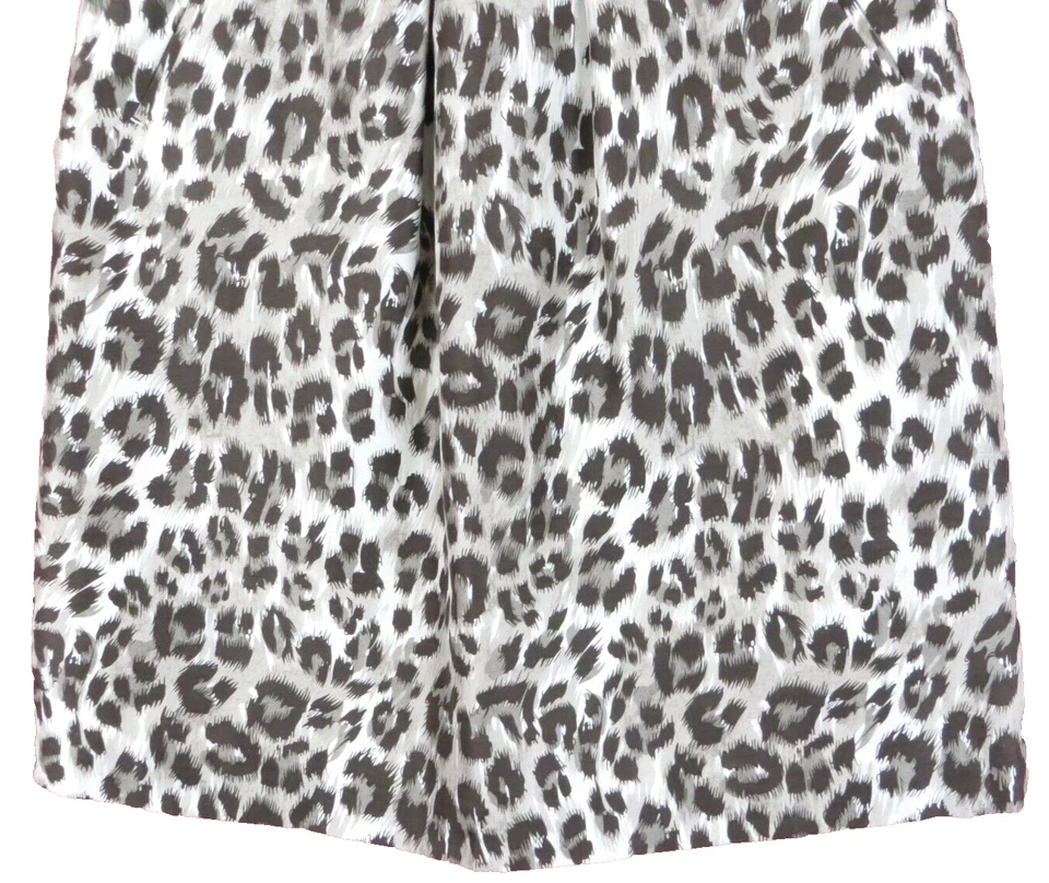 SK15198- BANANA REPUBLIC Mujer Falda Plisada de Seda Bolsillo Animal Multi Talla 2 Foto 4 de 4