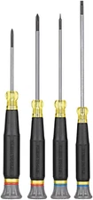 85615 Mini Precision Screwdriver Set, 4-Piece Phillips and Slotted Set, Ideal fo