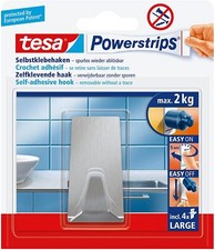 Gancho Tesa Powerstrips (grande metal cuadrado) plata mate