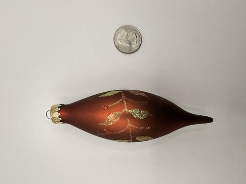 Set Of 4 Glass Christmas Ornaments Including One Vintage Pottery Barn Pear - Picture 23 of 24