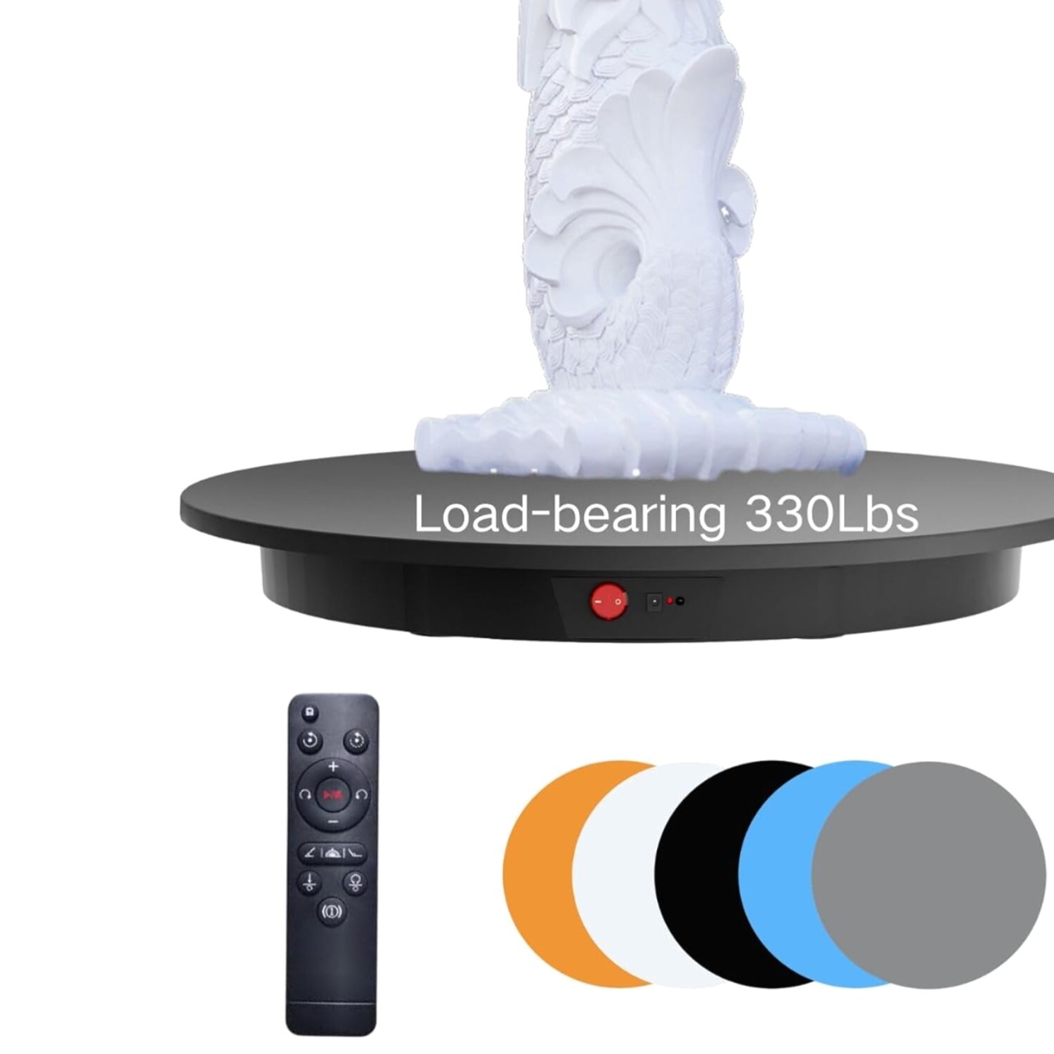 Heavy-Duty 360° Photography Turntable - Remote-Controlled for Perfect Displays