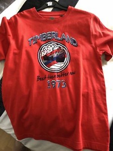 red timberland t shirt