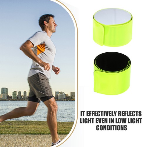 12 Pcs Reflective Wrist Strap Night Run Safety Strips Reflector Snap Bands、 - Picture 11 of 12