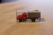 HO Scale Brekina, European Fire Truck with Cover, Red Freiwillige Feurweht #3504