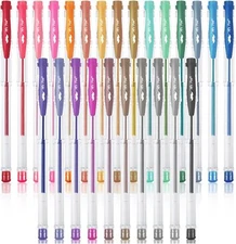 Mr. Pen- Metallic Gel Pens, 25 Unique Metallic Colors, Gel Pens for Adult Colori