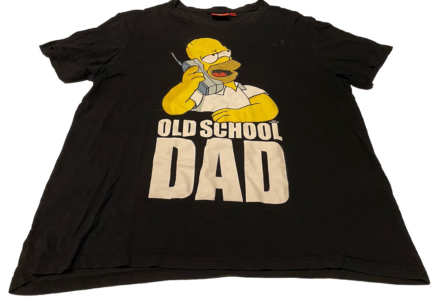 The Simpsons Homer Simpson Size L  Dad Tee Old School Dad  Graphic Print