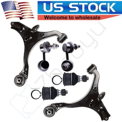 ECCPP 6PCS Front Lower Control Arms Ball Joints Sway Bars For Honda Civic