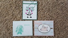 3 Handmade Stampin' Up Animal Cards Party Panda, This Little Pig, Sweet Little
