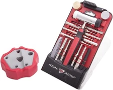 Real Avid Pin Punch Set & Hammer + Non-Slip Magnetic Bench Block (AVHPSBB)