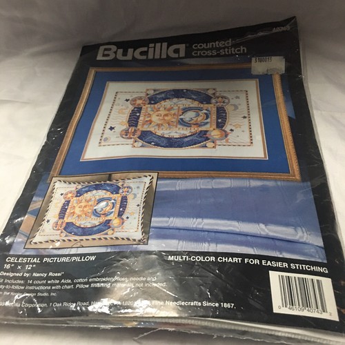 Bucilla Celestial Picture / Pillow Counted Cross-Stitch Kit # 40743 1993