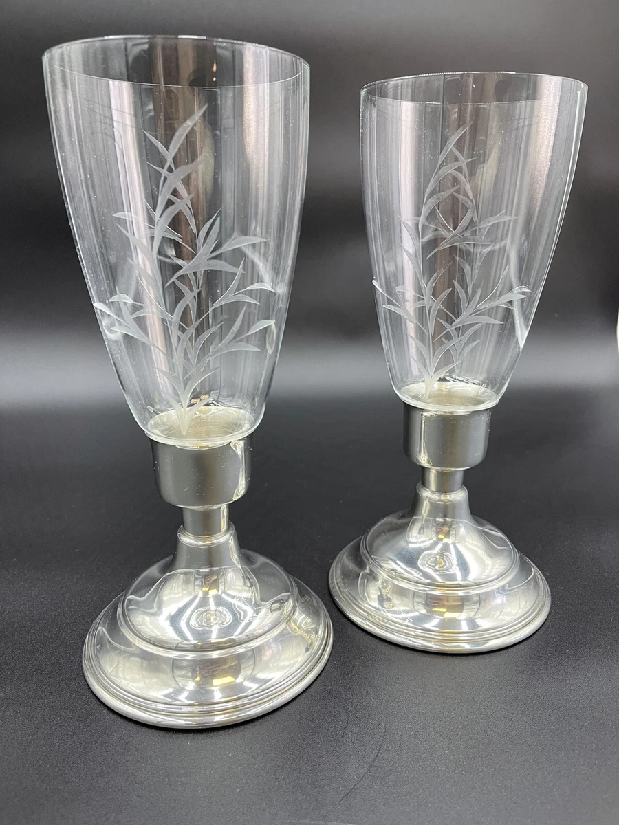 Pewter cheap hurricane lamp