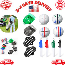 8 Pack Golf Ball Marker Stencil  4 Markers Golf Alignment Tool