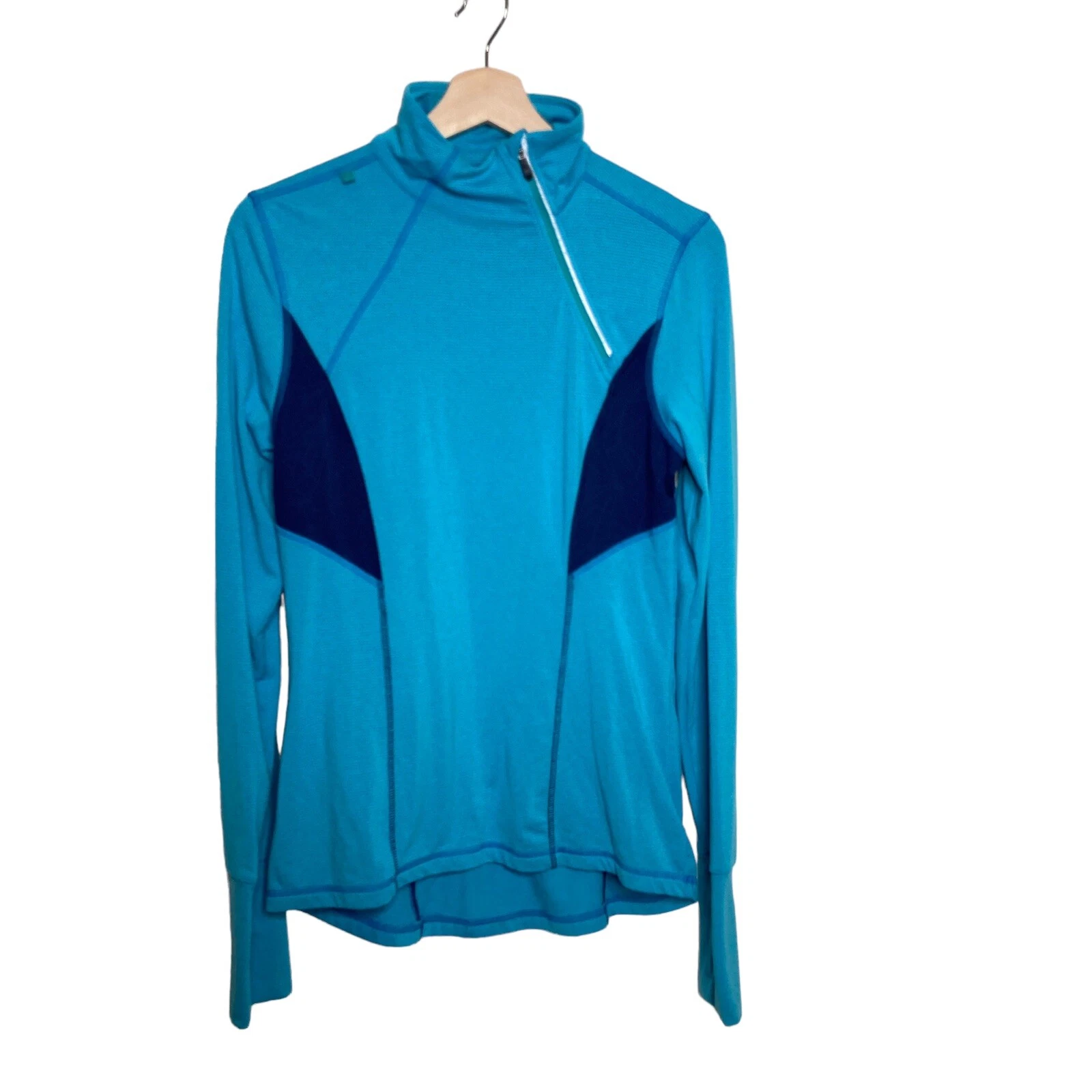 lole active slant 1/4 zip pullover wicking 4 way stretch sweatshirt