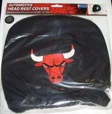 NBA Chicago Bulls Embroidered Logo on Headrest Covers Set of 2 by ProMark