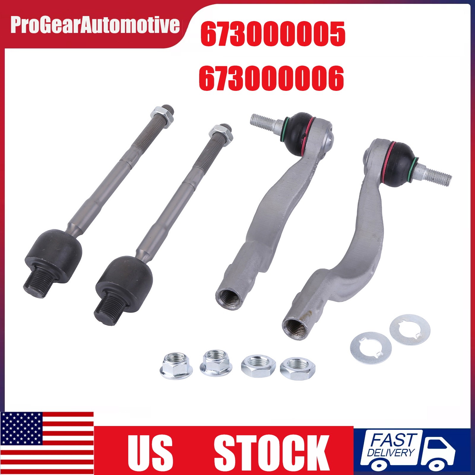 Left Right Inner & Outer Tie Rod End For 2014-2016 Maserati Ghibli Quattroporte