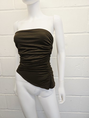 Posse Mason Strapless Top Corset Viscose Blend Brown Size S UK 8 Rrp 165£ - Picture 19 of 19
