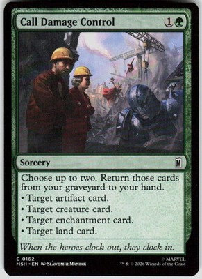 Call Damage Control 162 Marvel Super Heroes Magic the Gathering