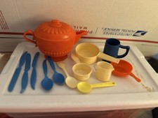 80s Fisher-Price laugh and learn Sweet manners Tea Set Pieces 14pcs