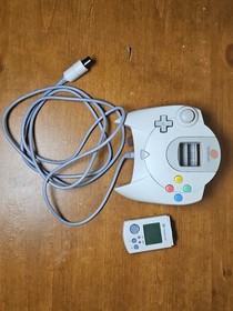 SEGA Dreamcast OEM Controller HKT-7700 w/ VMU Memory Card HKT-7000 White