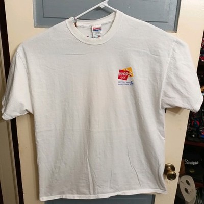 Hanes Comfort 2XL White Shirt Coca Cola 2002 Salt Lake Olympic Torch Relay V
