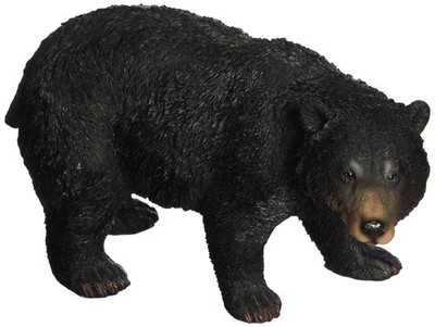 Design Toscano QM24217001 Black Bear Statue Walking, Multicolored