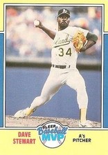 Dave Stewart 1988 Fleer Baseball MVPs 36 Oakland Athletics Baseball Card
