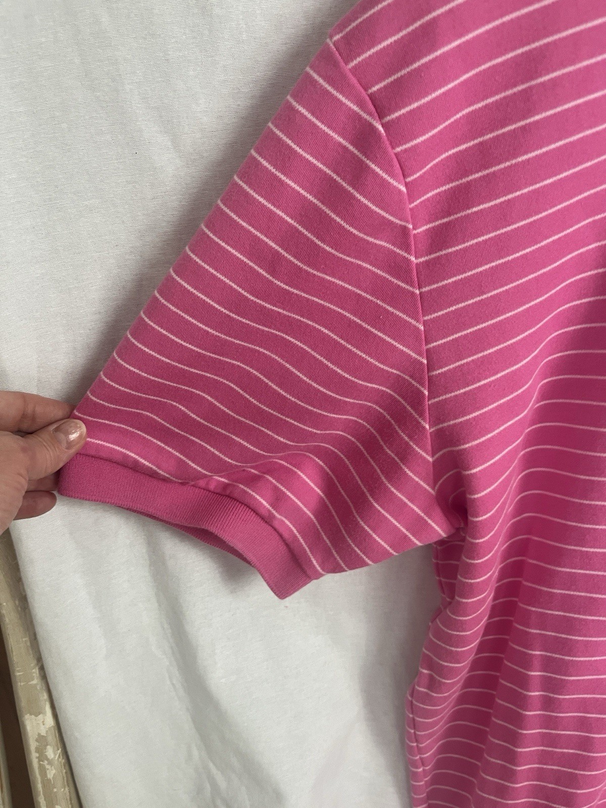 Polo Ralph Lauren Pink Striped Polo Men’s Size XL Cotton Short Sleeves thumbnail 5