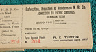 Galveston Houston & Henderson Railroad Dickinson Texas Railway Agent Ticket Stub — photo 5