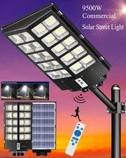 9500W Commercial Sensor Solar Street Light Parking Lot Road Lamp super bright