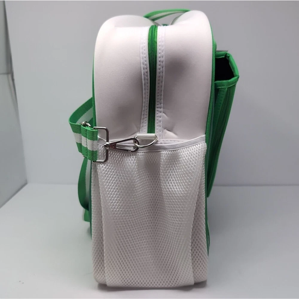 Pickleball Bag Neoprene Crossbody Double Handle Green White XL Tote Pickleball Bag Neoprene Crossbody Double Handle Green White XL Tote