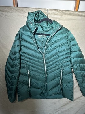 Michael Kors Women's Packable Down Fill Puffer Jacket Size Large Dark Emerald