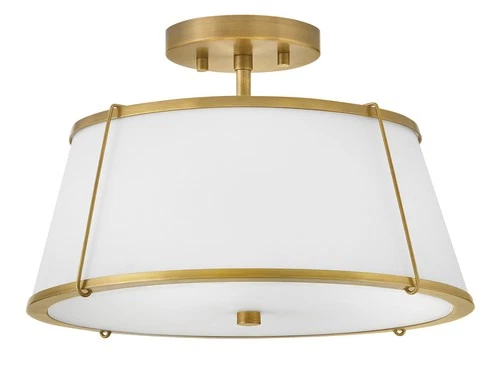 Hinkley Lighting 4893 Clarke 2 Light 15"W Semi-Flush Ceiling - Black / Lacquered - Picture 5 of 12