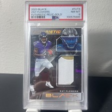 2023 Panini Black - Futuristic Zay Flowers #FUT-8 Gold /10 Relic   1ST  ON PRINT