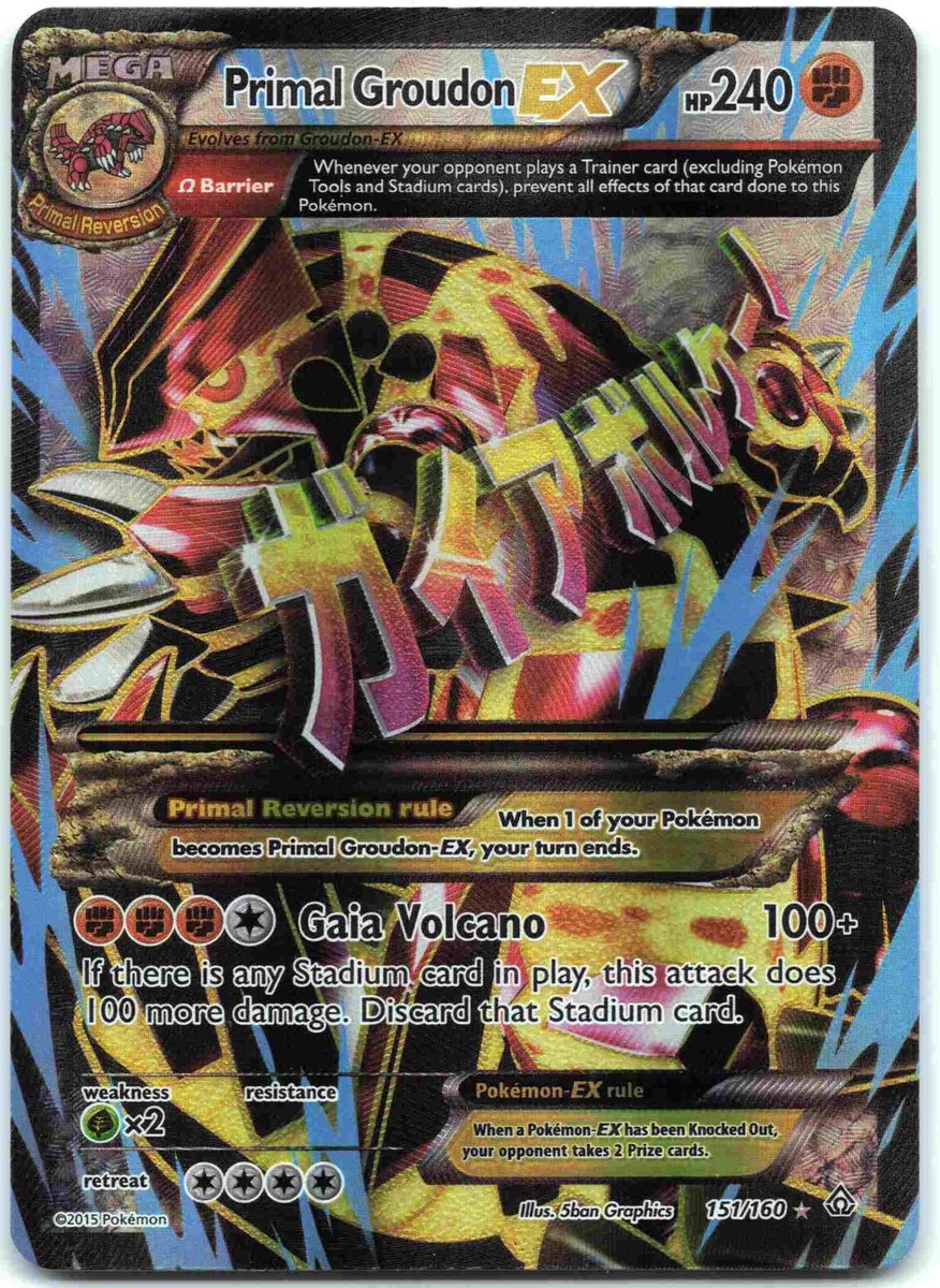 Primal Groudon EX (Omega - 151 Full Art) Ultra Rare XY - Primal