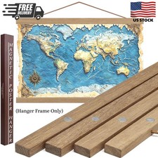60" Magnetic Poster Hanger Frame - Sturdy Teak Wood Poster Frame 60x40 60x36 ...