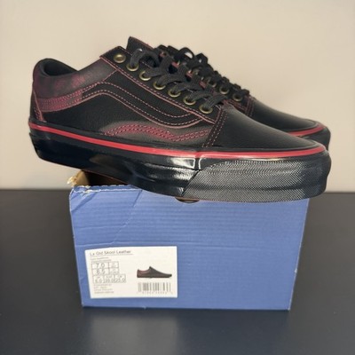 Vans Lx Old Skool Leather Dark Red Black Tania Cruz Skate Shoe Men's Sizing
