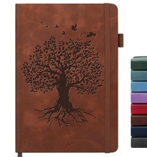 ALKALO Lined Journal Notebook for Women Men, A5 Hardcover Leather Journals fo...