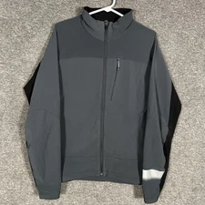 Ibex Breakaway Jacket Mens M Gray Peak Climawool Softshell Reflective Full Zip