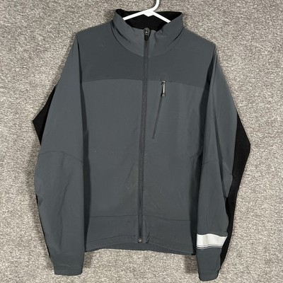 Ibex Breakaway Jacket Mens M Gray Peak Climawool Softshell Reflective Full Zip